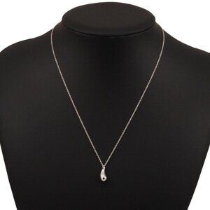 TIFFANY&Co. teardrop Necklace Elsa Peretti Silver925 2.7g Women